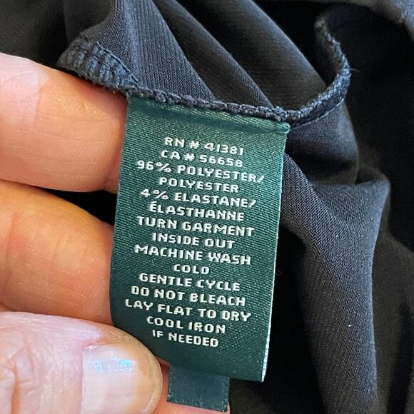 Lauren Ralph Lauren Women's Black Polka Dots Dress Fit & Flare Size Large - Picture 5 of 9